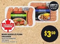 Loblaws Marcangelo pork sausage offer