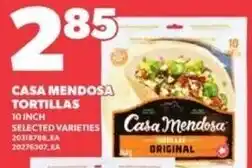 Loblaws Casa Mendosa tortillas offer