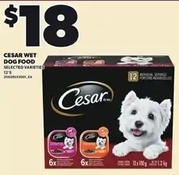 Loblaws Cesar wet dog food selected varieties offer