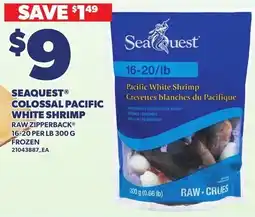 Loblaws Seaquest colossal pacific white shrimp offer