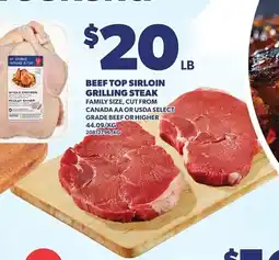 Loblaws Beef top sirloin grilling steak offer