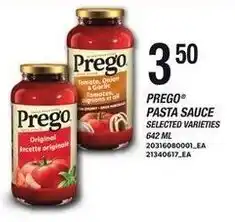 Loblaws Prego pasta sauce selected varieties offer