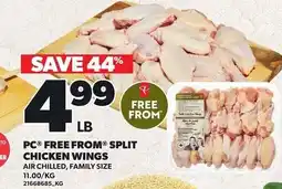 Loblaws PC free from split chicken wings offer