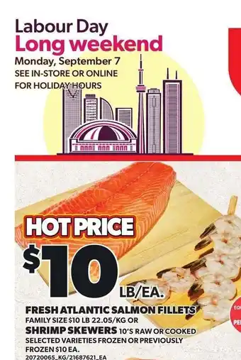 Loblaws Fresh Atlantic Salmon Fillets offer
