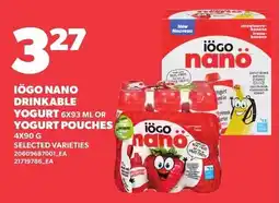 Loblaws iogo nano drinkable yogurt offer