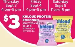 Loblaws Khloud protein popcorn offer