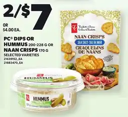Loblaws PC dips or hummus offer