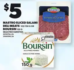 Loblaws Mastro sliced salami deli meats boursin offer