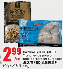 Btrust Supermarket HAIZHIWEI BEST QUALITY Tranches de poisson tête-de-serpent surgelées offer