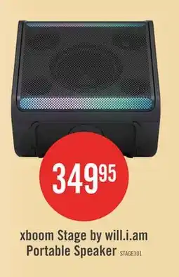 The Brick LG xboom Stage 301 by will.i.am IPX4 Water-Resistant Portable Bluetooth Speaker (STAGE301.ACANLBK) offer