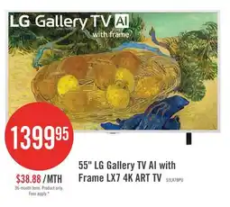 The Brick LG 55 LX7 Gallery Frame with Mini-LED QNED 4K UHD Smart TV (55LX7BPUA.ACCQ) – 2026 Model offer