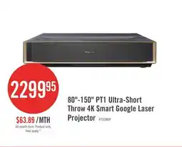 The Brick HISENSE 80 - 150 PT1 Ultra-Short Throw 4K Smart Google Laser Projector (PT1) offer