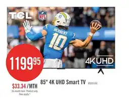 The Brick TCL 85 S551G LED 4K UHD Smart Google TV (85S551G-CA) offer