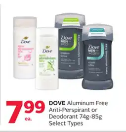 Rexall DOVE Aluminum Free Anti-Perspirant or Deodorant offer