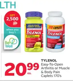 Rexall TYLENOL Easy-To-Open Arthritis or Muscle & Body Pain Caplets 170's offer