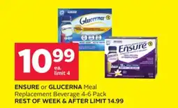 Rexall ENSURE or GLUCERNA Meal Replacement Beverage offer
