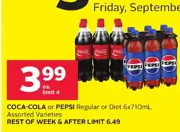 Rexall COCA-COLA or PEPSI Regular or Diet offer