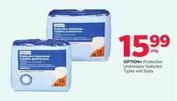 Rexall OPTION+ Protective Underwear offer