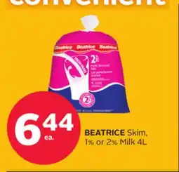 Rexall BEATRICE Skim, 1% or 2% Milk offer