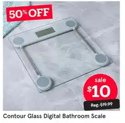 Kitchen Stuff Plus Contour Glass Digital Bathroom Scale offer