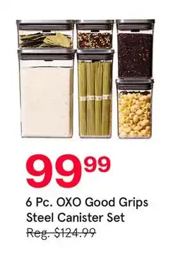 Kitchen Stuff Plus 6 Pc. OXO Good Grips Steel Canister Set offer