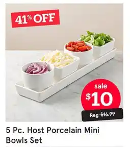 Kitchen Stuff Plus 5 Pc. Host Porcelain Mini Bowls Set offer