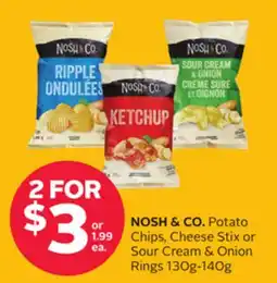Rexall NOSH & CO. Potato Chips, Cheese Stix or Sour Cream & Onion Rings offer
