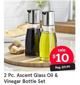 Kitchen Stuff Plus 2 Pc. Ascent Glass Oil & Vinegar Bottle Set offer