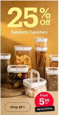 Kitchen Stuff Plus Easylock Canisters offer