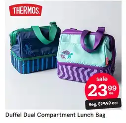 Kitchen Stuff Plus Thermos Duffel Dual Compartment Lunch Bag offer