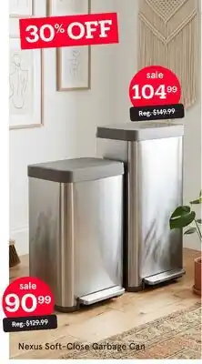 Kitchen Stuff Plus Nexus Soft-Close Garbage Can offer