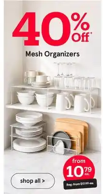 Kitchen Stuff Plus Mesh Organizers offer