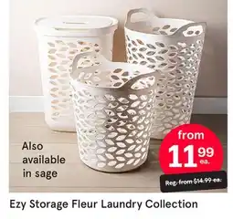 Kitchen Stuff Plus Ezy Storage Fleur Laundry Collection offer
