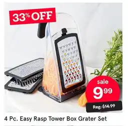 Kitchen Stuff Plus 4 Pc. Easy Rasp Tower Box Grater Set offer