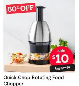 Kitchen Stuff Plus Quick Chop Rotating Food Chopper offer