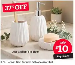 Kitchen Stuff Plus 3 Pc. Harman Gem Ceramic Bath Accessory Set offer