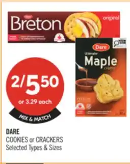 Shoppers Drug Mart DARE COOKIES or CRACKERS offer