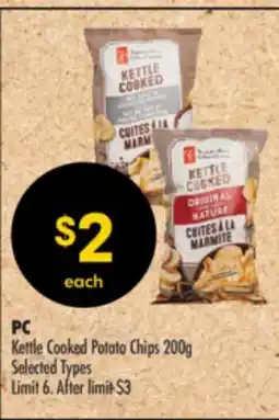 Shoppers Drug Mart PC Kettle Cooked Potato Chips offer