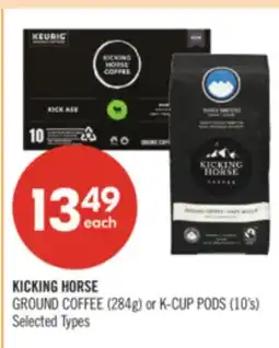 Shoppers Drug Mart KICKING HORSE GROUND COFFEE (284g) or K-CUP PODS (10's) offer