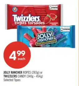 Shoppers Drug Mart JOLLY RANCHER ROPES (283g) or TWIZZLERS CANDY (340g - 454g) offer