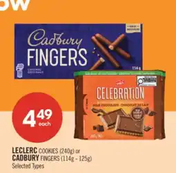 Shoppers Drug Mart LECLERC COOKIES (240g) or CADBURY FINGERS (114g - 125g) offer