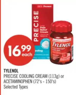 Shoppers Drug Mart TYLENOL PRECISE COOLING CREAM (113g) or ACETAMINOPHEN (72's - 150's) offer