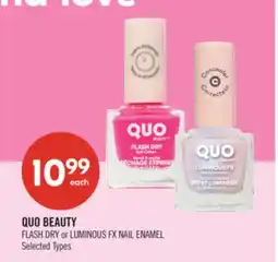 Shoppers Drug Mart QUO BEAUTY FLASH DRY or LUMINOUS FX NAIL ENAMEL offer