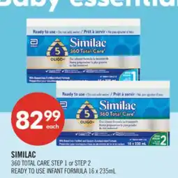 Shoppers Drug Mart SIMILAC 360 TOTAL CARE STEP 1 or STEP 2 READY TO USE INFANT FORMULA offer