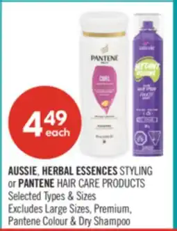 Shoppers Drug Mart AUSSIE, HERBAL ESSENCES STYLING or PANTENE HAIR CARE PRODUCTS offer
