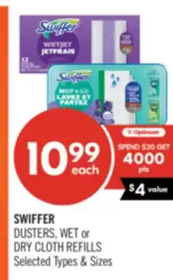 Shoppers Drug Mart SWIFFER DUSTERS, WET or DRY CLOTH REFILLS offer