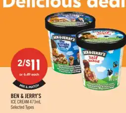 Shoppers Drug Mart BEN & JERRY'S ICE CREAM offer