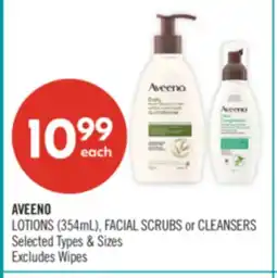 Shoppers Drug Mart AVEENO LOTIONS (354mL), FACIAL SCRUBS or CLEANSERS offer