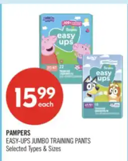 Shoppers Drug Mart PAMPERS EASY-UPS JUMBO TRAINING PANTS offer
