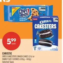 Shoppers Drug Mart CHRISTIE OREO CAKESTERS SNACK CAKES (5's) or FAMILY SIZE COOKIES (436g - 460g) offer